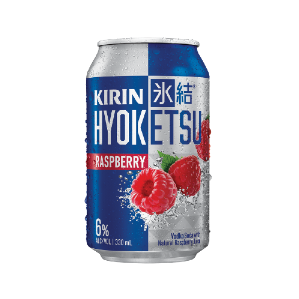 Kirin Hyoketsu Vodka Soda Raspberry Can 330mL