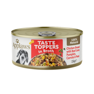 Applaws Dog Food Taste Topper Chicken Breast & Beef Liver in Broth 156g