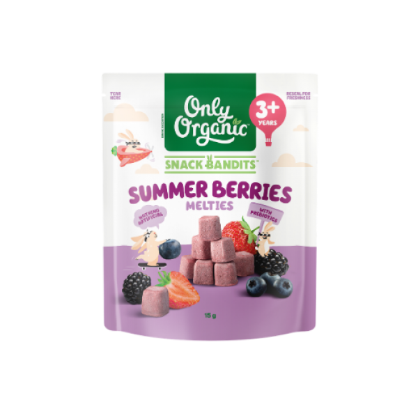 Only Organic Snack Bandits Melties  – Summer Berries