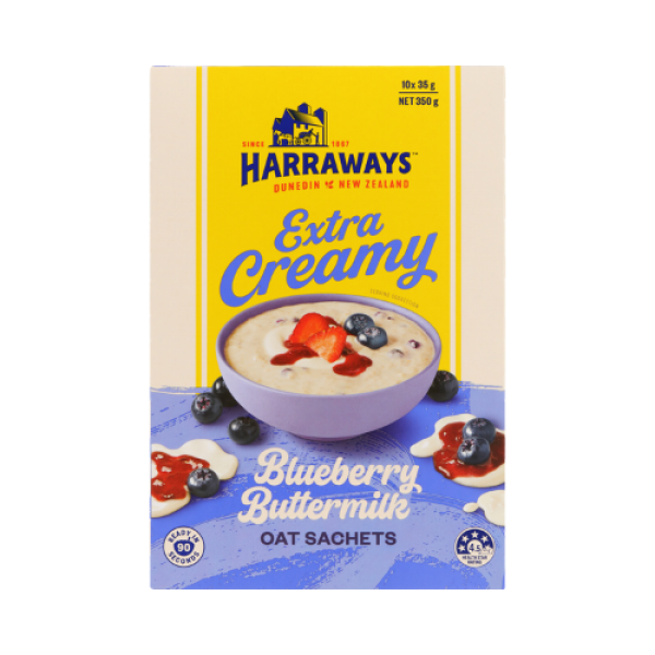 Harraways Extra Creamy Blueberry Buttermilk Oat Sachets 35gx 10