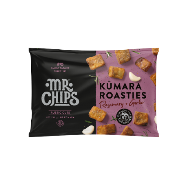 Mr Chips Kumara Roasties – Rosemary & Garlic 750gm