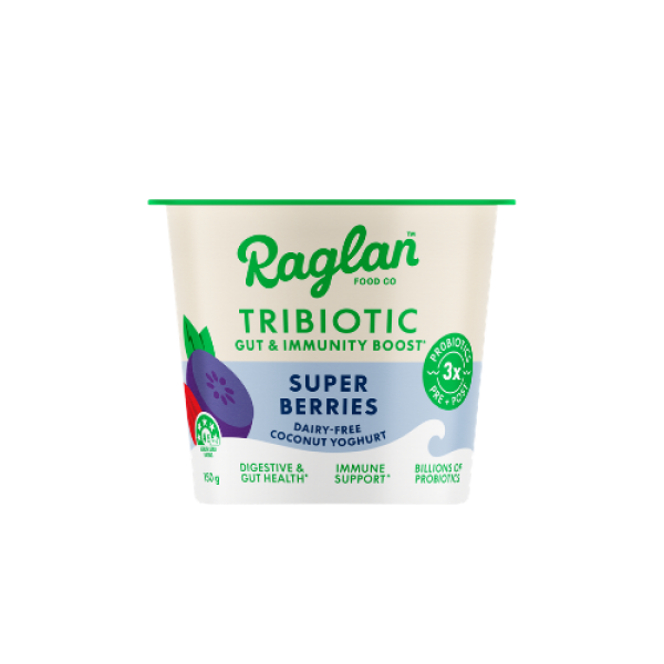 Raglan Food Co Tribiotic Super Berries Coconut Yoghurt 150g