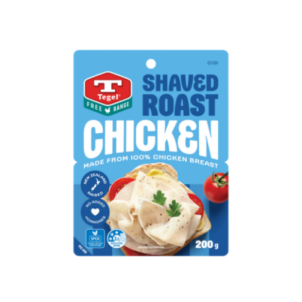 Tegel Free Range Shaved Roast Chicken 200gm