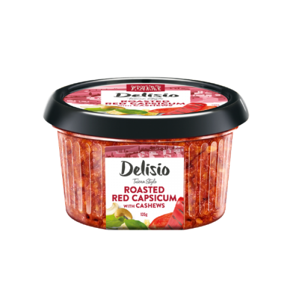 Delisio Tuscan Style Roasted Red Capsicum with Cashews 135g