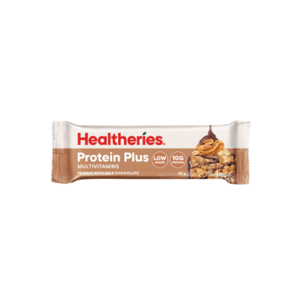 Healtheries Protein Plus Peanut with Milk Chocolate 40g
