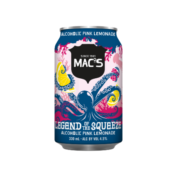 Mac’s Legend of the Squeeze Alcoholic Pink Lemonade