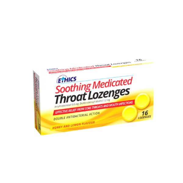 Ethics Soothing medicated Throat Lozenges 16s