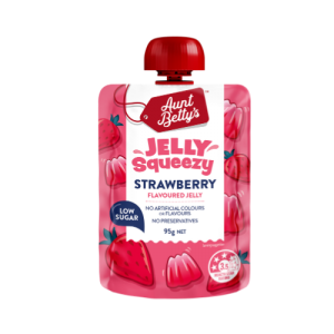 Aunt Betty’s Strawberry Flavoured Jelly Squeezy 95g