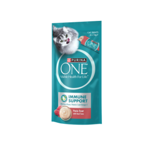 PURINA ONE Cat Treats Immune Support Puree Treat With Real Tuna 4x14g