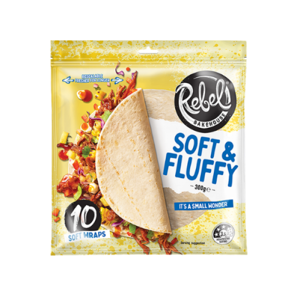 Rebel Bakehouse Wraps Soft & Fluffy