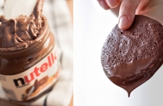 Giant Double Chocolate Nutella Stuffed Cookies