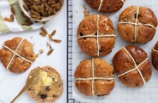 Chocolate Chip Hot Cross Buns