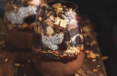 Chocolate Overnight Oats with Vanilla Chia Pudding