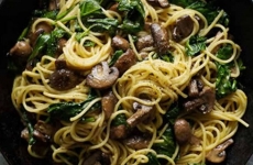 Mushroom Spaghetti Carbonara