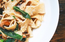 Prosciutto and Rocket Pappardelle with Butter Sage Sauce