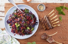 Easy Rainbow Stir-Fry with Lamb Cutlets