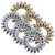 Spiral Hair Ties Silver/gold