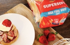 Strawberries and Cream Bread Pudding