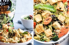 Coconut Curry & Tofu Ramen Noodle Bowl