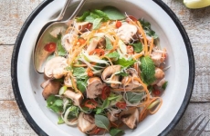 Vietnamese Mushroom and Rice Noodle Salad