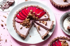 No Bake Plum Tarts with Nutty Crust